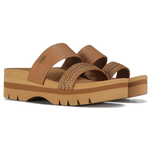 Reef Shoes - Reef banded horizon Tan Platform Sandals